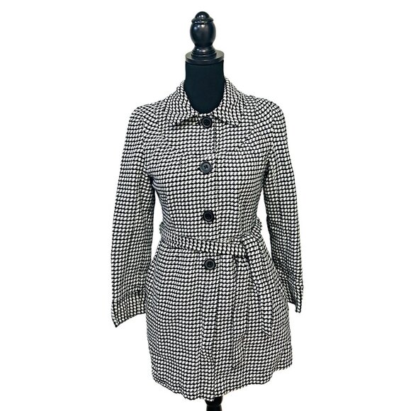 ROXY Outwear Peacoat Mid-Long Single Breasted Plaid Coat Winter Jacket Medium - Picture 5 of 12